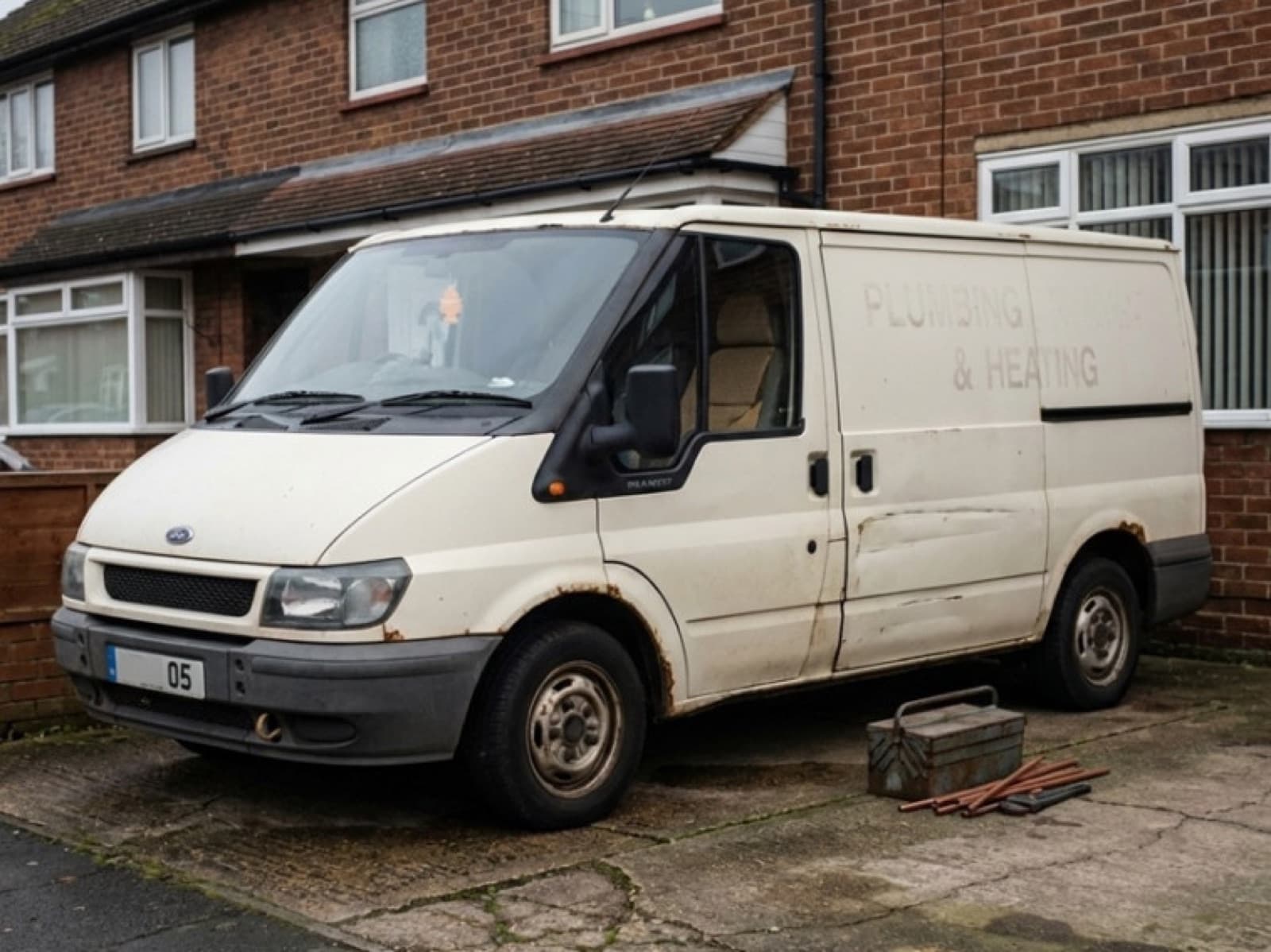 An old worn-out work van due for replacement