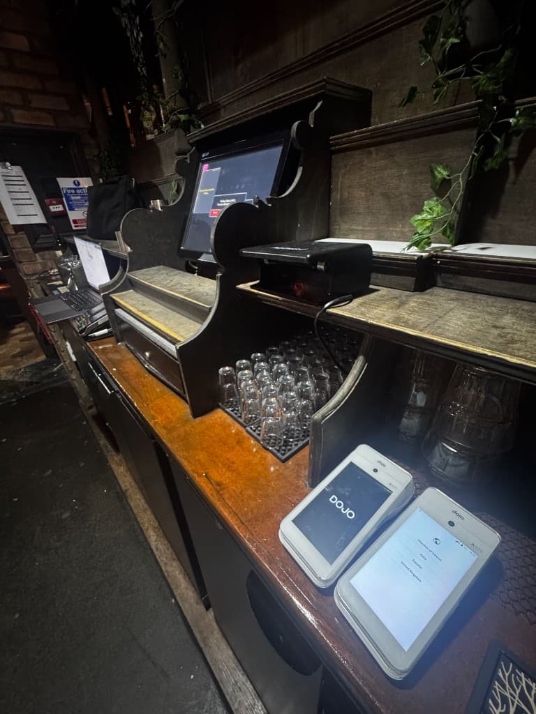 The bar at one of our hospitality clients
