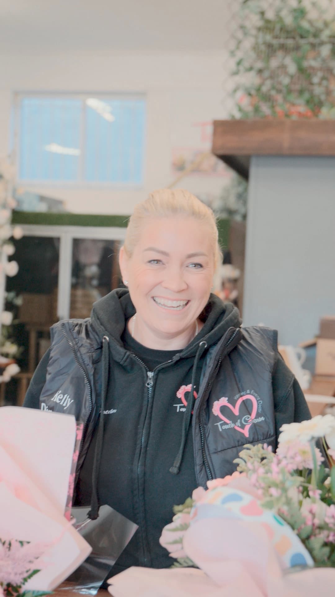 Kelly, owner of Touch of Charm Weddings and Events in Mansfield
